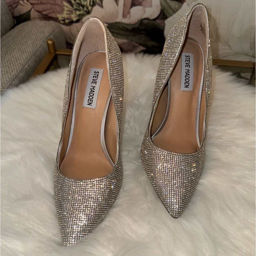 Steve Madden Sparkly Pointed Toe Heels - image 1